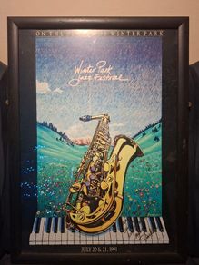 Original 1991 Winter Park Jazz Festival Poster signed by the Artist
