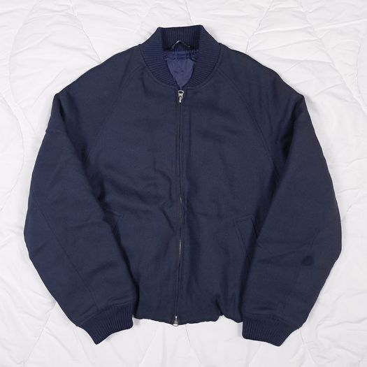 Zara Navy Blue Bomber Jacket Mens Padded Lined Size M