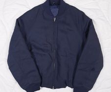 Zara Navy Blue Bomber Jacket Mens Padded Lined Size M