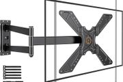 TV Wall Bracket Mount with Extra Long Articulated Arm 850mm for 32-75 Inch TVs, 180 Rotation Landscape to Portrait Full Motion Corner TV Wall Mount Bracket up to 50kg max. VESA