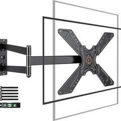 TV Wall Bracket Mount with Extra Long Articulated Arm 850mm for 32-75 Inch TVs, 180 Rotation Landscape to Portrait Full Motion Corner TV Wall Mount Bracket up to 50kg max. VESA