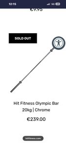 600kg Rated High Spec Olympic Semi Commercial Barbell!!