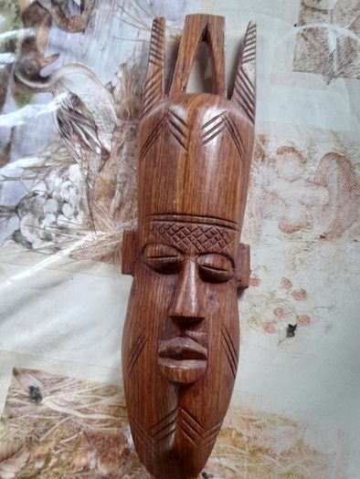 Two Old Hand Carved African Tribal Masks for sale, Measurments in the photos