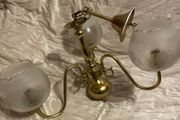 three arm brass ( effect  ) ceiling light, twenty euros off, short term
