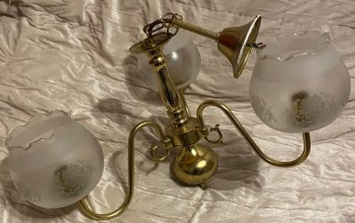 three arm brass ( effect  ) ceiling light, twenty euros off, short term