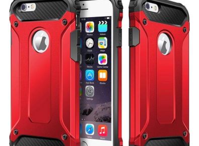 Hybrid Red Armour Case for iPhone 7, iPhone 8, iPhone SE 2020, Back Cover