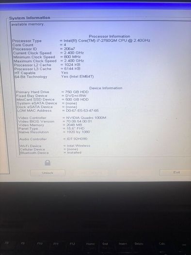 DELL Precision Mobile Workstation M4600 AEC