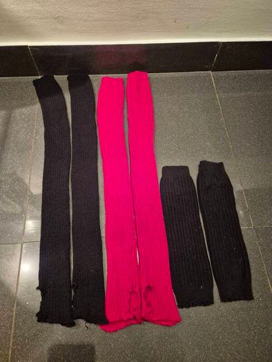 Dance & Pole Leg Warmer Bundle  2x Thigh High Stirrup + 1x Knee High for DanceTraining
