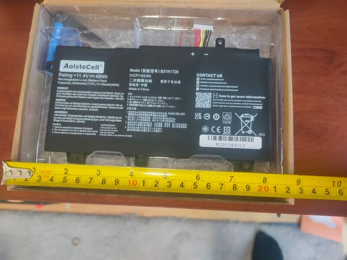 3 cells 48Wh Asus B31N1726 Long-life Battery Replacement