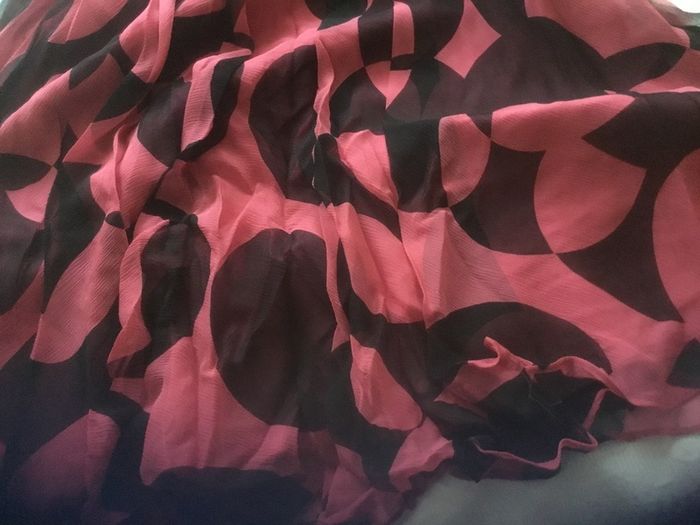 Coast Dress Dusty pink/ red and Black Haulter neck