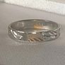 Vintage Silver Wedding Band with 18k Accents Image 5