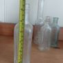 Fabulous Collection of Four Assorted Antique and Vintage Apothecary and Household Bottles in Clear Glass, Price for All Four, Not Splitting Image 8