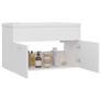 Sink Cabinet with Built-in Basin White Chipboard Image 4