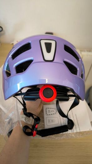 Bike Helmet Gradient Blue/Purple with LED Light