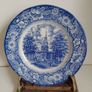 Pair blue transferware plates Image 2