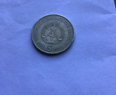 Rare 1971 East German 5 Mark coin