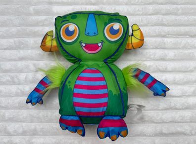 Little Tikes green monster plush approx. 27 cm. Dirty Used Please see photos