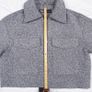 Zara Grey Textured Cropped Zip Up Jacket Size S Image 9