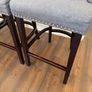 Set of 4 charcoal grey fabric high dining chairs Image 10