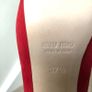 Designer Miu Miu red high heels Image 8