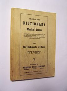 The Pocket Dictionary of Musical Terms - The Rudiments of Music - Vintage Music Book