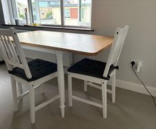 IKEA Dining Table & 2 Chairs | DANDERYD & JOKKMOKK | Oak & White | Excellent Condition