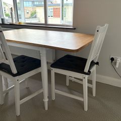IKEA Dining Table & 2 Chairs | DANDERYD & JOKKMOKK | Oak & White | Excellent Condition