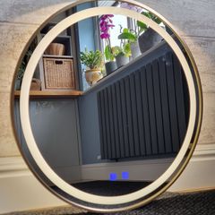 LED Bathroom Mirror Antifog Demister Round 60cm