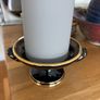 Vintage Greek Ceramic Candle Holder/Dish - Spates Keramik 24K Gold Image 2