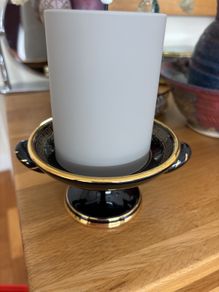Greek Candle Holder with 24K Gold