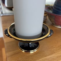 Greek Candle Holder with 24K Gold