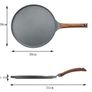 SENSARTE Nonstick Crepe Pan with Spreader, 30 cm Swiss Granite Coating Dosa Pan Pancake Flat Skillet Tawa Griddle with Stay-Cool Handle, Induction Compatible Image 2