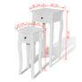 Nesting Side Table Set 2 Pieces with Drawer White Image 2