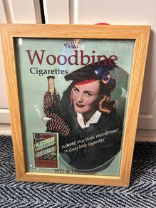 Original Woodbine framed advertising print
