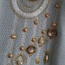 VINTAGE Stephen mint and gold cardigan Sz 16 Image 10
