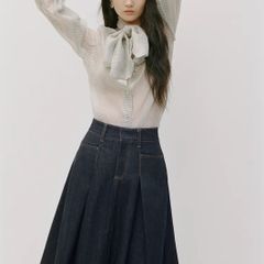 Zara ZW Collection 100% Silk shirt with bow