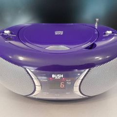 Bush Portable CD MP3 Boombox & FM Radio (Model CBB193MP3) in Purple.