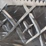 Large Bohemian Style Hand Cut Crystal Bowl Diamond Fan 22cm Image 9