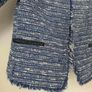Sandro blue tweed fringe jacket, size 38, Paris brand. Image 4
