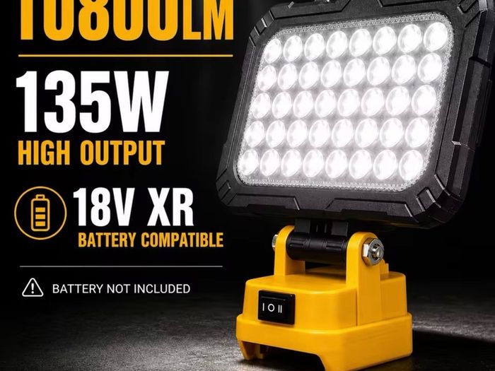 40 LED Work Light For Dewalt 18V Battery Portable Flood Light Cordless Job Site Lamp Outdoor Emergency Fishing Tool