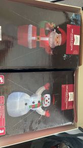 Inflatable Santa and Snowman