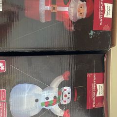 Inflatable Santa and Snowman