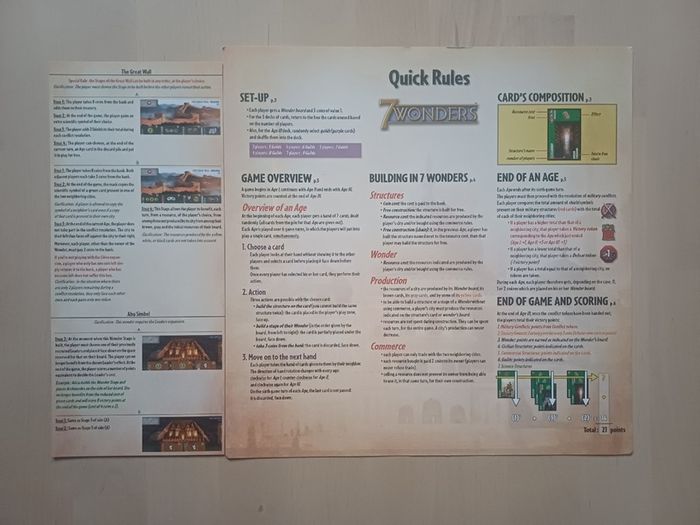 7 Wonders Card Drafting Family Board Game 1st Edition & Expansion 2010