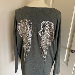 Made in Italy viscose sequin top 12/14/16