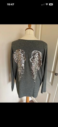 Made in Italy viscose sequin top 12/14/16