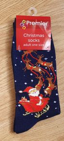 BNIP - A Pair of Christmas Socks - Adult One Size - #