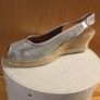 OGETTI Silver Slingback Espadrille Sandals 39 New Image 3
