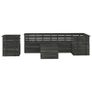 7 Piece Garden Pallet Lounge Set Solid Pinewood Dark Grey Image 4
