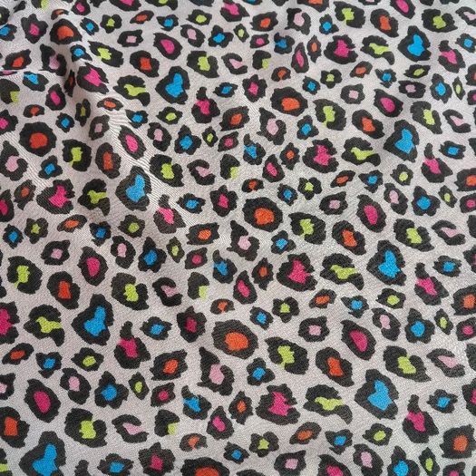 Colourful animal print scarf 50x140cm H&M