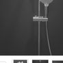 Hansgrohe Crometta Vario EcoSmart Shower Kit Chrome White Image 3